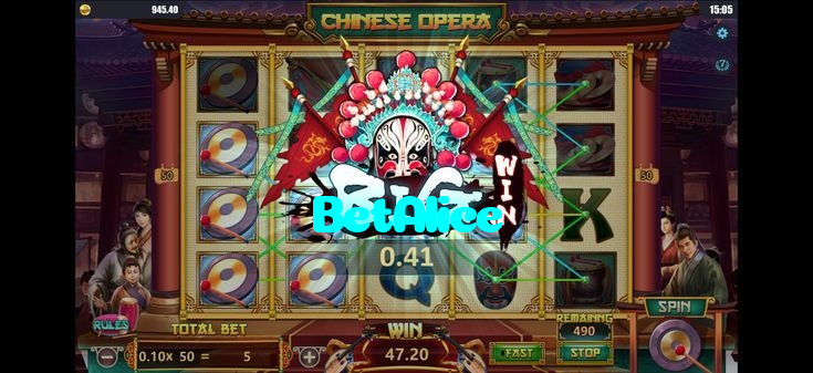 BetAlice casino presented on mobile device in Pakistan with slots and live games